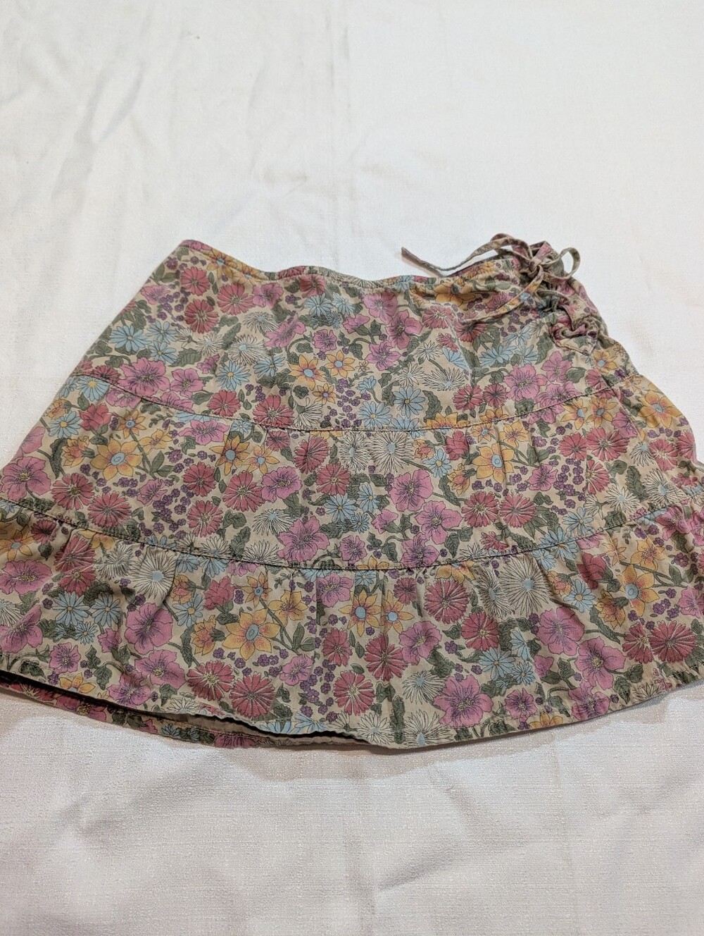 Tommy Hilfiger Tommy Girl Floral Tiered Skirt with Side Tie Y2k